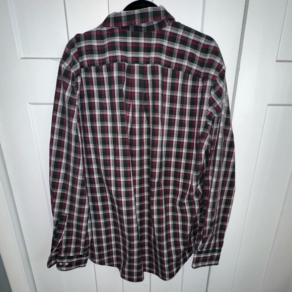 Men's Lands' End Green/Blue/red/white Plain Button Down Shirt - L - Picture 4 of 6